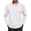 image:imageCOOFANDY Mens Quarter Zip Pullover Sweater Mock Neck Sweatshirt Casual PoloWhite