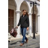 image:imageCOOFANDY Mens Quarter Zip Pullover Sweatshirt Casual Mock Neck Sweater 2026Ablack