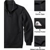 image:imageCOOFANDY Mens Quarter Zip Pullover Sweatshirt Casual Mock Neck Sweater 2026Ablack