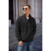 image:imageCOOFANDY Mens Quarter Zip Pullover Sweatshirt Casual Mock Neck Sweater 2026Ablack