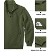 image:imageCOOFANDY Mens Quarter Zip Pullover Sweatshirt Casual Mock Neck Sweater 2026Army Green