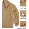image:imageCOOFANDY Mens Quarter Zip Pullover Sweatshirt Casual Mock Neck Sweater 2026Camel