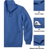 image:imageCOOFANDY Mens Quarter Zip Pullover Sweatshirt Casual Mock Neck Sweater 2026Dark Blue
