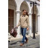 image:imageCOOFANDY Mens Quarter Zip Pullover Sweatshirt Casual Mock Neck Sweater 2026Khaki