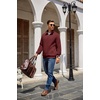 image:imageCOOFANDY Mens Quarter Zip Pullover Sweatshirt Casual Mock Neck Sweater 2026Red