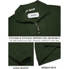 image:imageCOOFANDY Mens Soft Quarter Zip Pullover Mock Neck Corduroy SweatshirtArmy Green