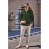 image:imageCOOFANDY Mens Soft Quarter Zip Pullover Mock Neck Corduroy SweatshirtArmy Green