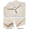 image:imageCOOFANDY Mens Soft Quarter Zip Pullover Mock Neck Corduroy SweatshirtBeige