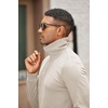 image:imageCOOFANDY Mens Soft Quarter Zip Pullover Mock Neck Corduroy SweatshirtBeige
