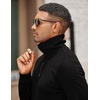 image:imageCOOFANDY Mens Soft Quarter Zip Pullover Mock Neck Corduroy SweatshirtBlack