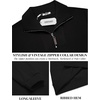 image:imageCOOFANDY Mens Soft Quarter Zip Pullover Mock Neck Corduroy SweatshirtBlack