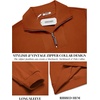 image:imageCOOFANDY Mens Soft Quarter Zip Pullover Mock Neck Corduroy SweatshirtCaramel Brown