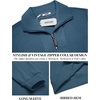 image:imageCOOFANDY Mens Soft Quarter Zip Pullover Mock Neck Corduroy SweatshirtDark Blue