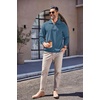 image:imageCOOFANDY Mens Soft Quarter Zip Pullover Mock Neck Corduroy SweatshirtDark Blue