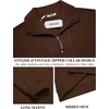 image:imageCOOFANDY Mens Soft Quarter Zip Pullover Mock Neck Corduroy SweatshirtDark Brown