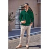 image:imageCOOFANDY Mens Soft Quarter Zip Pullover Mock Neck Corduroy SweatshirtDark Green