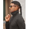 image:imageCOOFANDY Mens Soft Quarter Zip Pullover Mock Neck Corduroy SweatshirtDark Grey