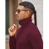 image:imageCOOFANDY Mens Soft Quarter Zip Pullover Mock Neck Corduroy SweatshirtDark Red