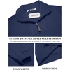 image:imageCOOFANDY Mens Soft Quarter Zip Pullover Mock Neck Corduroy SweatshirtDeep Blue