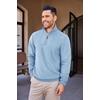 image:imageCOOFANDY Mens Soft Quarter Zip Pullover Mock Neck Corduroy SweatshirtDenim Blue