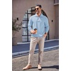 image:imageCOOFANDY Mens Soft Quarter Zip Pullover Mock Neck Corduroy SweatshirtDenim Blue