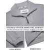 image:imageCOOFANDY Mens Soft Quarter Zip Pullover Mock Neck Corduroy SweatshirtGrey