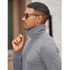 image:imageCOOFANDY Mens Soft Quarter Zip Pullover Mock Neck Corduroy SweatshirtGrey