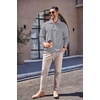 image:imageCOOFANDY Mens Soft Quarter Zip Pullover Mock Neck Corduroy SweatshirtGrey