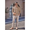 image:imageCOOFANDY Mens Soft Quarter Zip Pullover Mock Neck Corduroy SweatshirtKhaki