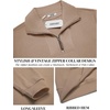 image:imageCOOFANDY Mens Soft Quarter Zip Pullover Mock Neck Corduroy SweatshirtKhaki