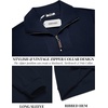 image:imageCOOFANDY Mens Soft Quarter Zip Pullover Mock Neck Corduroy SweatshirtNavy Blue