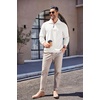 image:imageCOOFANDY Mens Soft Quarter Zip Pullover Mock Neck Corduroy SweatshirtWhite