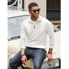 image:imageCOOFANDY Mens Soft Quarter Zip Pullover Mock Neck Corduroy SweatshirtWhite