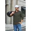 image:imageCOOFANDY Mens TShirts Quarter Pullover Lightweight Sweatshirt Casual ShirtArmy Green