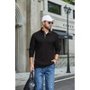 image:imageCOOFANDY Mens TShirts Quarter Pullover Lightweight Sweatshirt Casual ShirtBlack