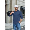 image:imageCOOFANDY Mens TShirts Quarter Pullover Lightweight Sweatshirt Casual ShirtDark Blue