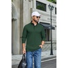 image:imageCOOFANDY Mens TShirts Quarter Pullover Lightweight Sweatshirt Casual ShirtDark Green