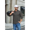image:imageCOOFANDY Mens TShirts Quarter Pullover Lightweight Sweatshirt Casual ShirtDark Grey