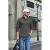 image:imageCOOFANDY Mens TShirts Quarter Pullover Lightweight Sweatshirt Casual ShirtDark Grey