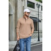 image:imageCOOFANDY Mens TShirts Quarter Pullover Lightweight Sweatshirt Casual ShirtKhaki
