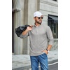 image:imageCOOFANDY Mens TShirts Quarter Pullover Lightweight Sweatshirt Casual ShirtLight Grey
