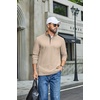 image:imageCOOFANDY Mens TShirts Quarter Pullover Lightweight Sweatshirt Casual ShirtLight Khaki