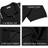 image:imageCOOFANDY Mens Zipper Polo Shirt Casual Knit Short Sleeve Polo Golf T Shirt1black