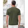 image:imageCOOFANDY Mens Zipper Polo Shirt Casual Knit Short Sleeve Polo Golf T ShirtEarmy Green