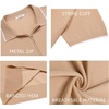 image:imageCOOFANDY Mens Zipper Polo Shirt Casual Knit Short Sleeve Polo Golf T ShirtLight Tan