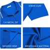 image:imageCOOFANDY Mens Zipper Polo Shirt Casual Knit Short Sleeve Polo Golf T ShirtRoyal Blue