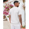 image:imageCOOFANDY Mens Zipper Polo Shirt Casual Knit Short Sleeve Polo Golf T ShirtSolid 01 White