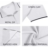 image:imageCOOFANDY Mens Zipper Polo Shirt Casual Knit Short Sleeve Polo Golf T ShirtWhite