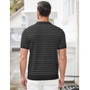 image:imageCOOFANDY Mens Zipper Polo Shirt Casual Knit Short Sleeve Polo Golf T ShirtZstripes Black