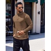 image:imageCOOFANDY Quarter Zip Pullover Men Long Sleeve Sweatshirts for Men Fleece Sweater FallBrown